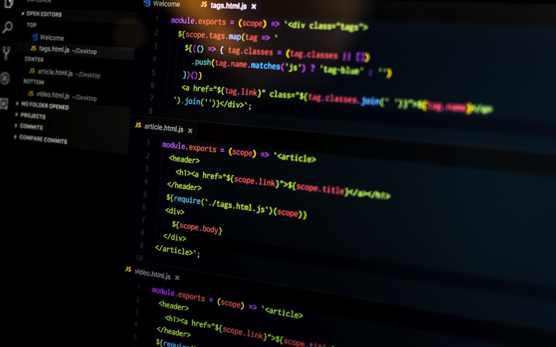 TypeScript code on monitor